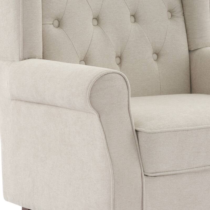 Button-Tufted Accent Club Chair Wingback Armchair Set of 2