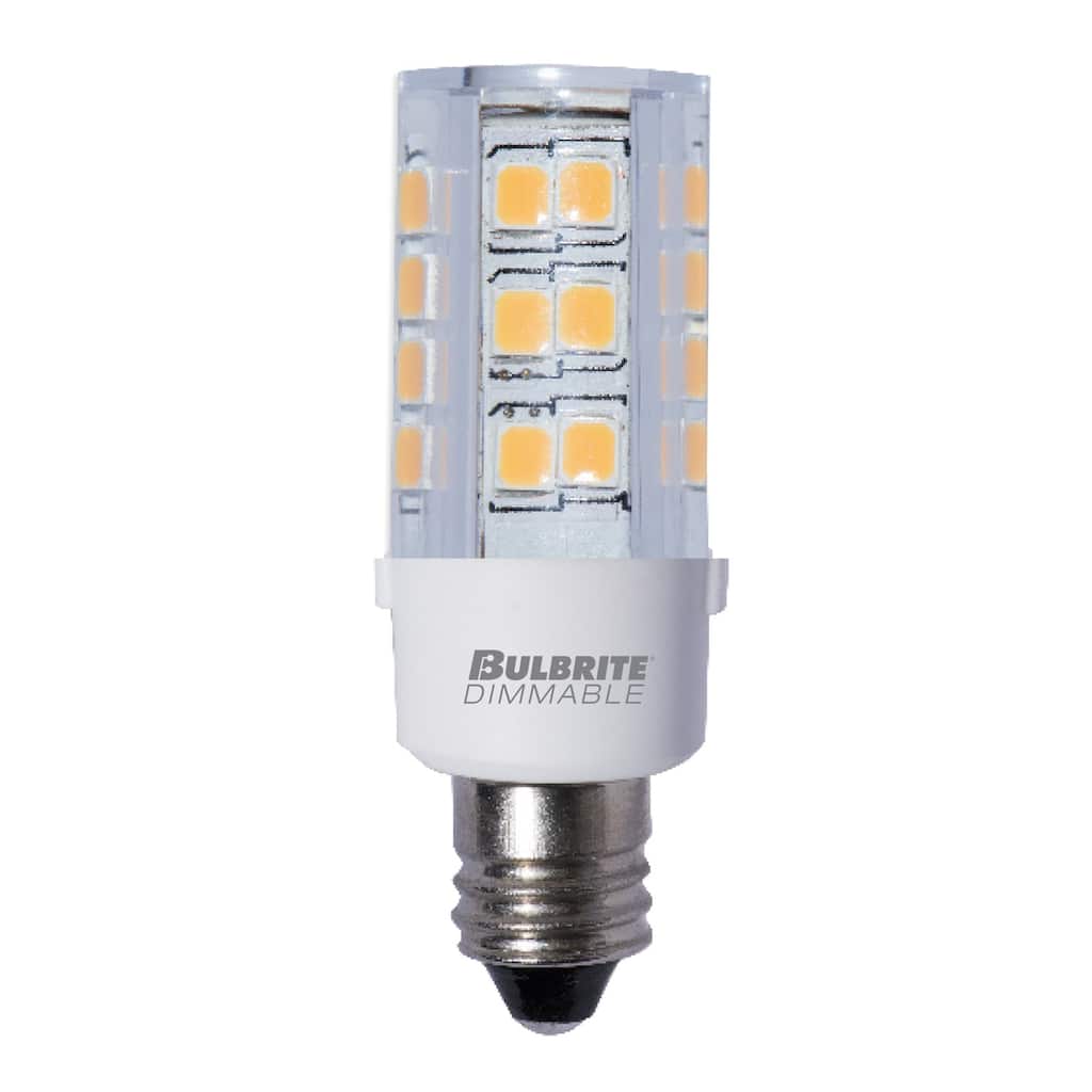 Bulbrite Pack of (2) 4.5 Watt Dimmable Mini T4 Candelabra (E12) LED Mini