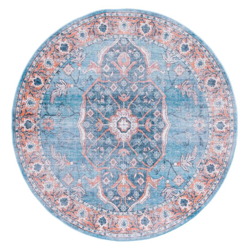 SAFAVIEH Serapi Machine Washable Nolia Medallion Distressed Rug
