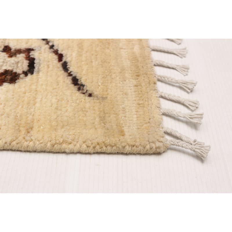 ECARPETGALLERY Hand-knotted Pak Finest Marrakesh Cream Wool Rug - 9'3 x 12'0