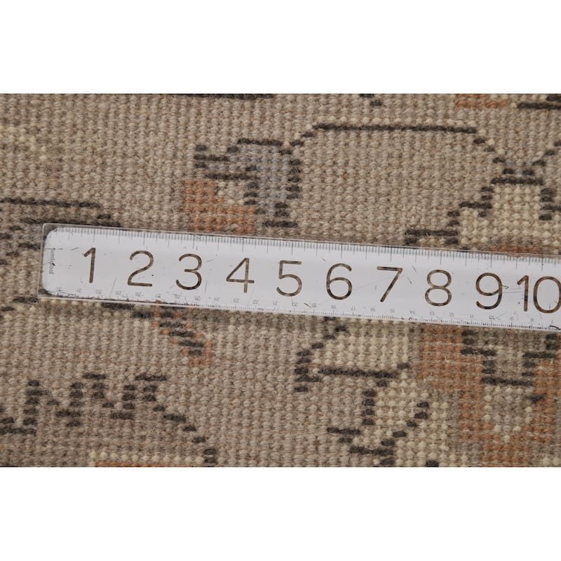 Transitional Oushak Indian Area Rug Handmade Wool Carpet - 8'2"x 9'10"