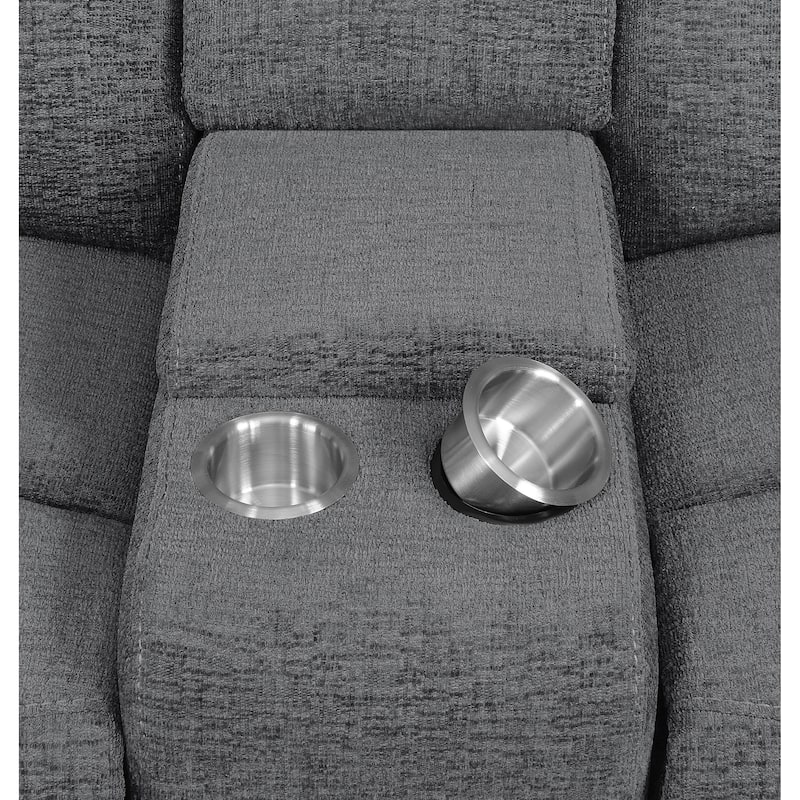 Bahrain 5-piece Upholstered Home Theater Seating Charcoal