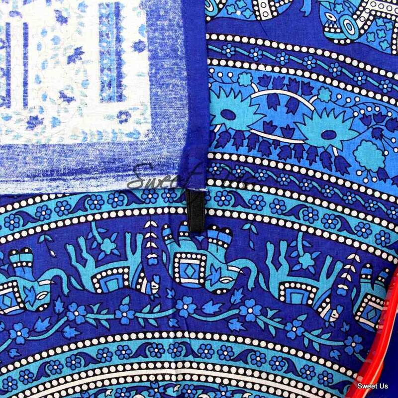 Cotton Elephant Floral Kingdom Tablecloth Rectangle