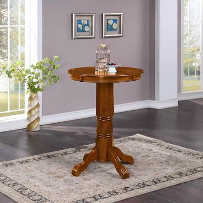 Florence 30-inch Round Wood Pub Table