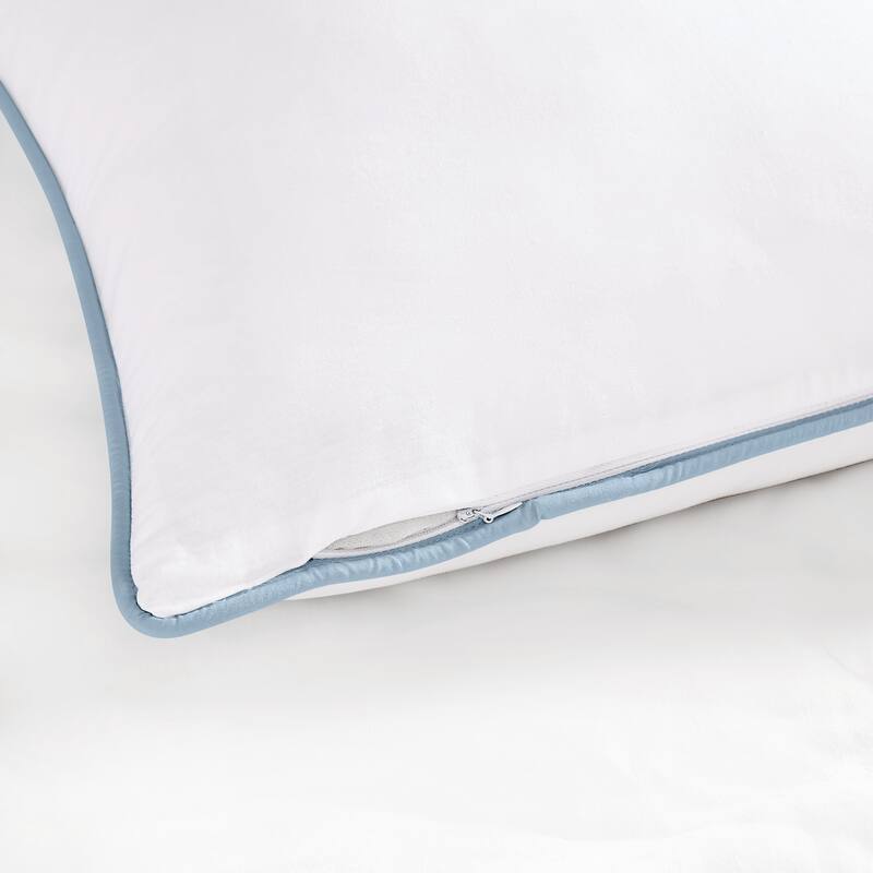 Brooklyn Loom Solid Contrast Piped Decorative Pillow