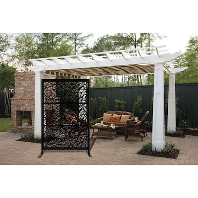 Free Standing Laser Cut Metal Privacy Stand,48"x72"/Combo