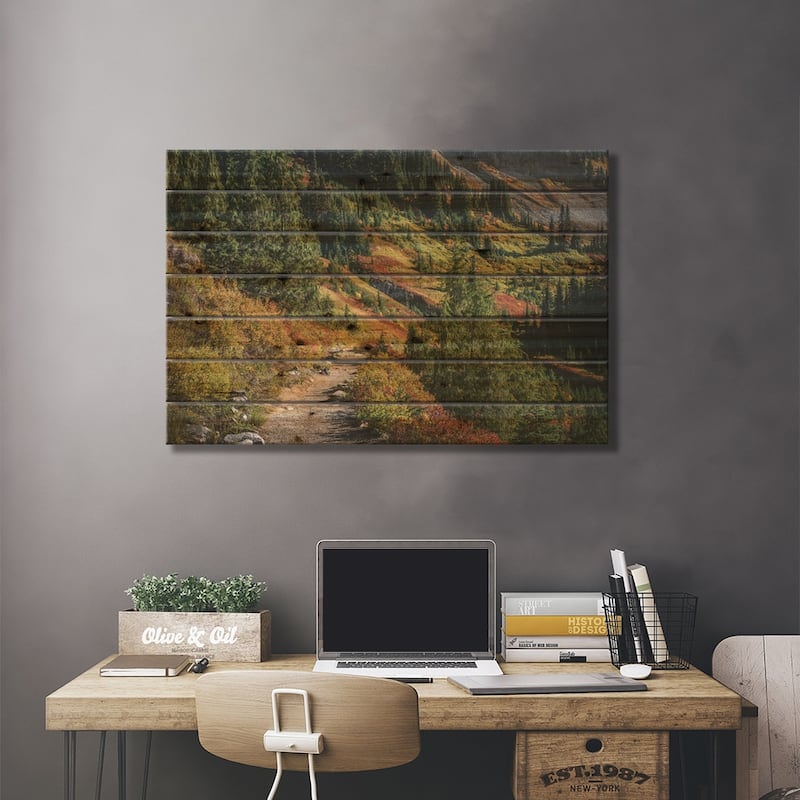 Walk On By Print On Wood by Louis Ruth - Multi-Color