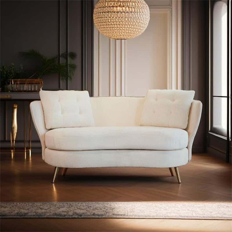 Polyester Fiber Loveseat Sofa Upholstered Couch