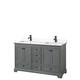 Option Dark Gray, Black Trim, White Quartz Top