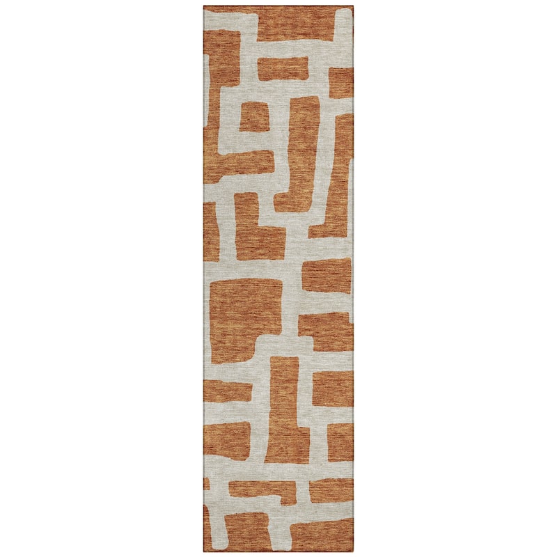 Machine Washable Indoor/ Outdoor Chantille Geo Contemporary Rug
