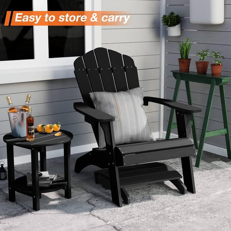 WINSOON Adirondack Ottoman,Folding Adirondack Foot Rest