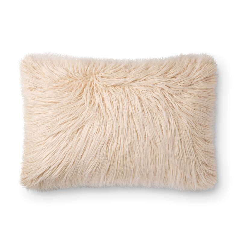 Alexander Home Martha Floral Faux Fur Pillow