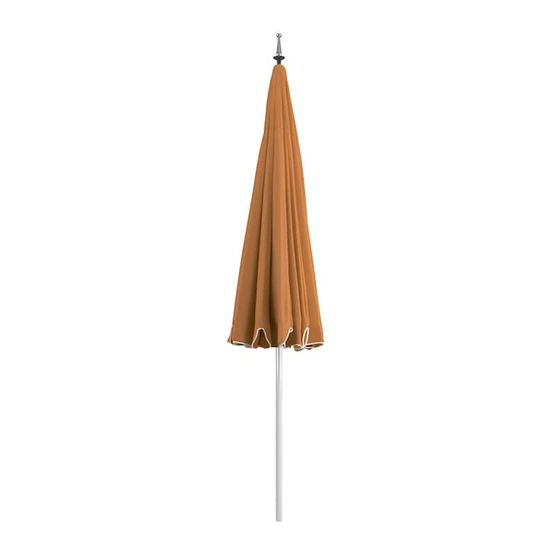California Umbrella 85' Classic Pagoda Series Patio Umbrella With White Aluminum Pole Push Lift Sunbrella