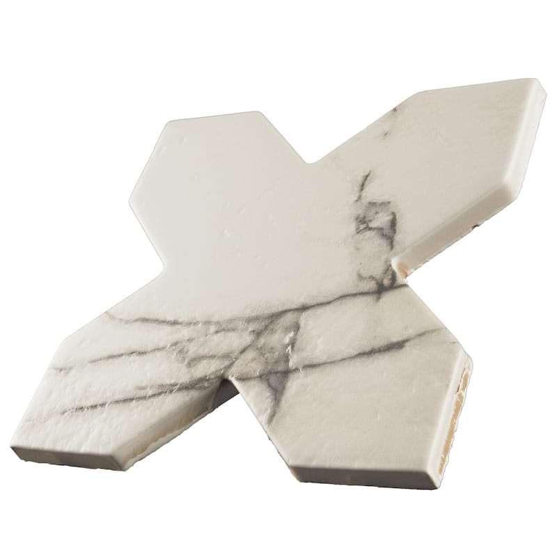 Merola Tile Istanbul Templar Shield Day with Day Cross 8-3/8" x 8-3/8" Porcelain Floor and Wall Tile - Case (36 Tiles)
