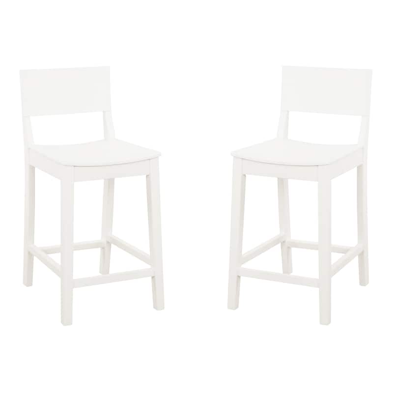 Dahlia Wood 24-Inch Armless Counter Stool (Set of 2)