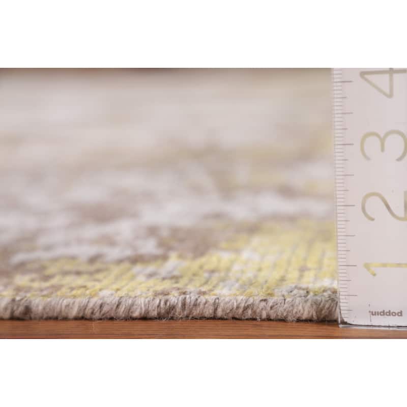 Multi-Color Modern / Abstract Area Rug Handmade Wool Carpet - 8'1"x 9'9"