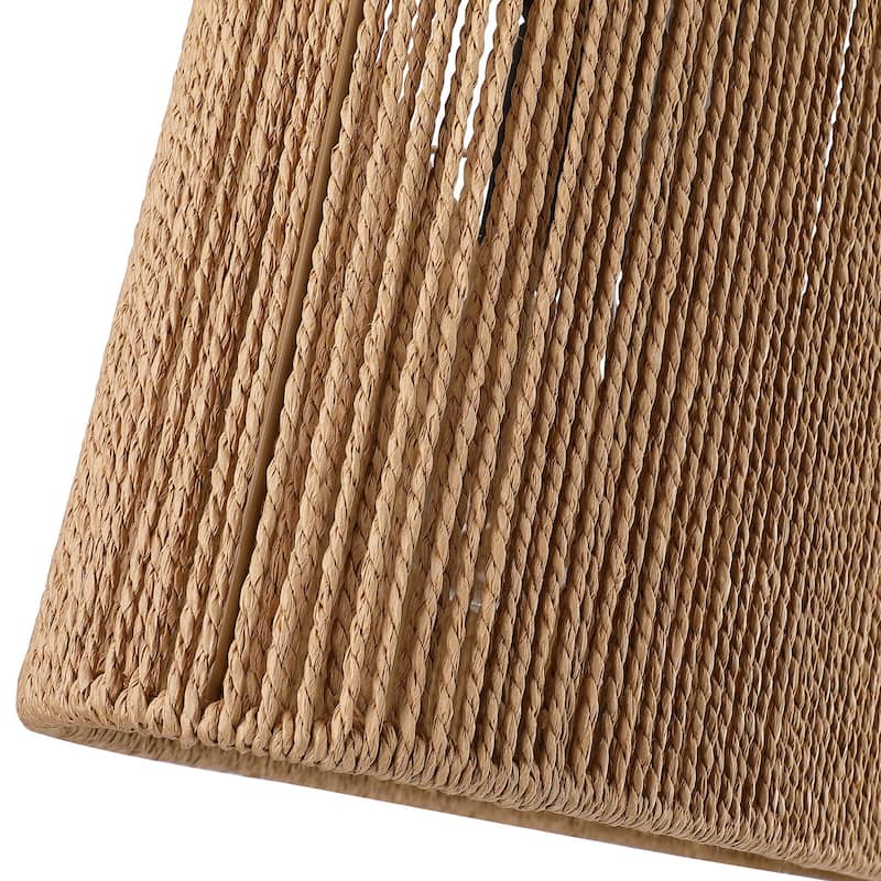 Lavery 4-Light Rattan Kitchen Island Chandelier with Black Hardware - 36'' W