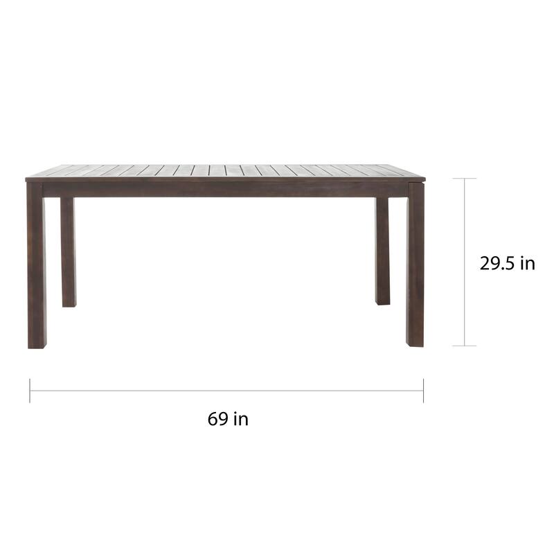 Manila Outdoor Dark Brown Acacia Wood Dining Set by Christopher Knight Home - N/A