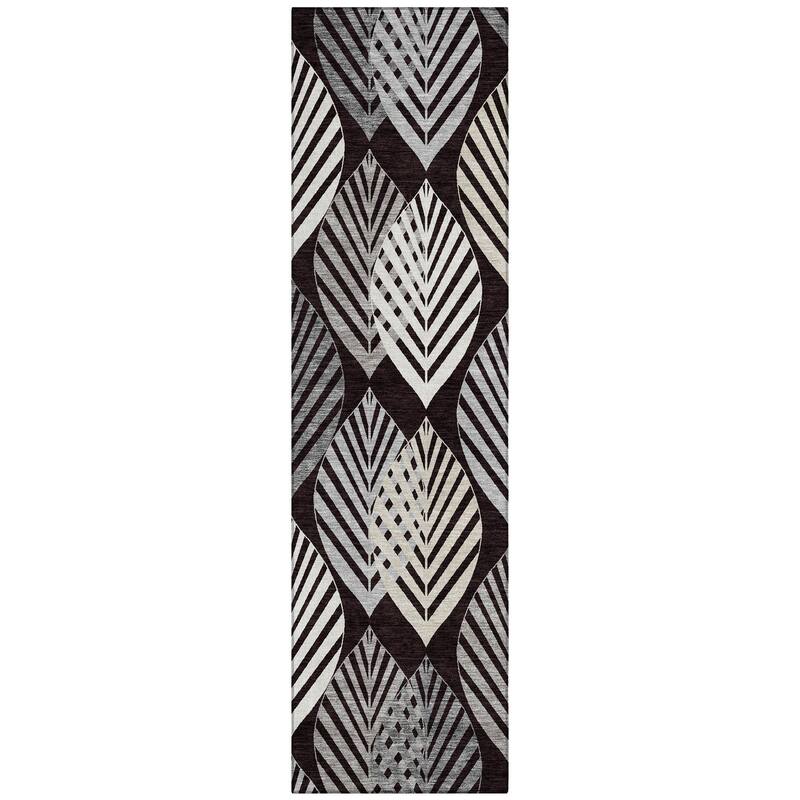 Machine Washable Indoor/ Outdoor Chantille Casual Palm Rug