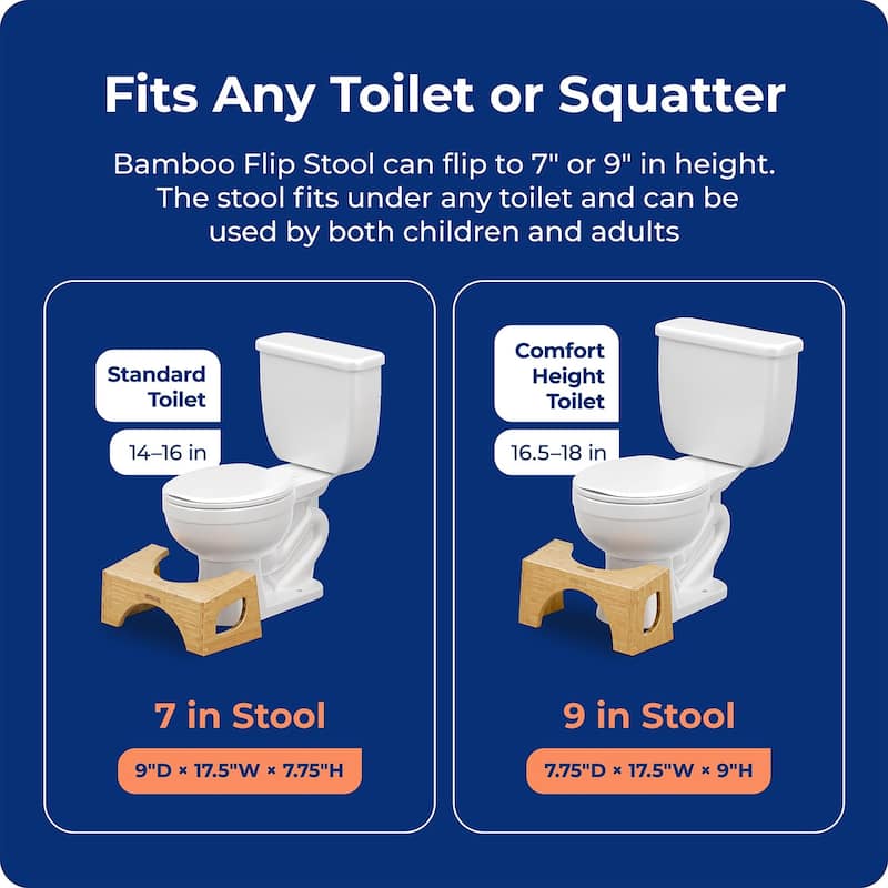 Squatty Potty The Original Toilet Stool - 7" and 9", Brown