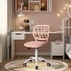 preview thumbnail 43 of 120, Homy Casa Armless Office Task Chair Plica-Blush