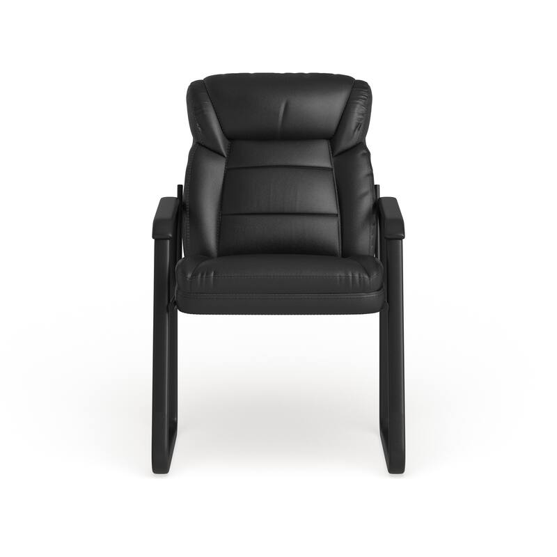 Executive Side Reception Chair with Lumbar Support and Sled Base