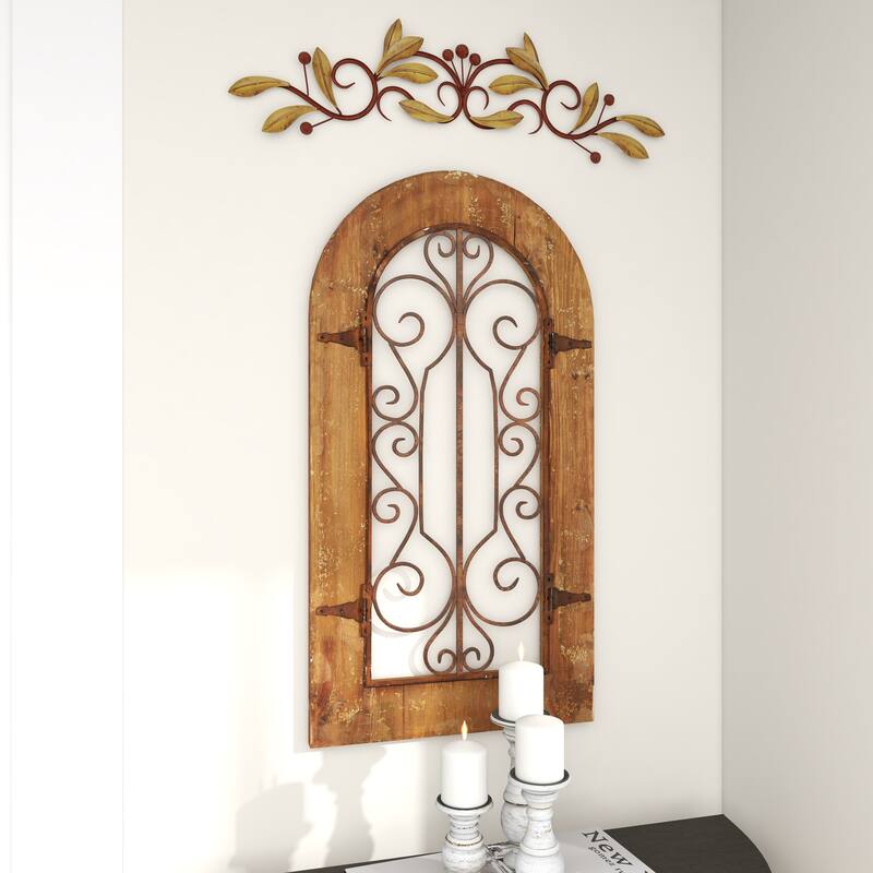 Green Metal Leaf Home Wall Decor