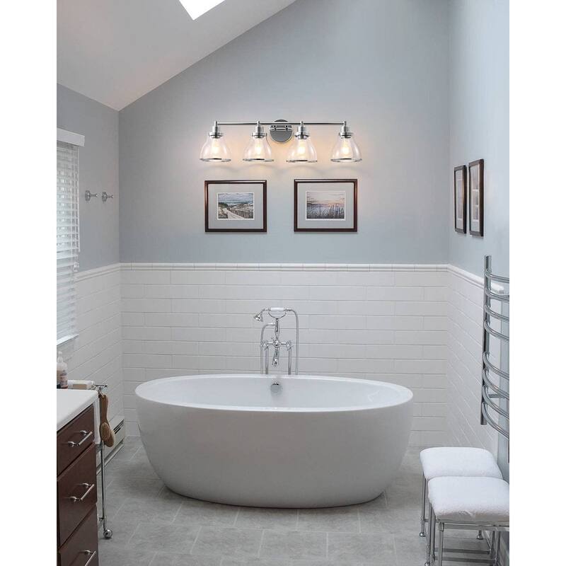Hermosa Polished Nickel 4-Light Bathroom Vanity Light