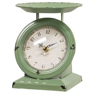 Vintage Green Old Town Scale Clock main image 1