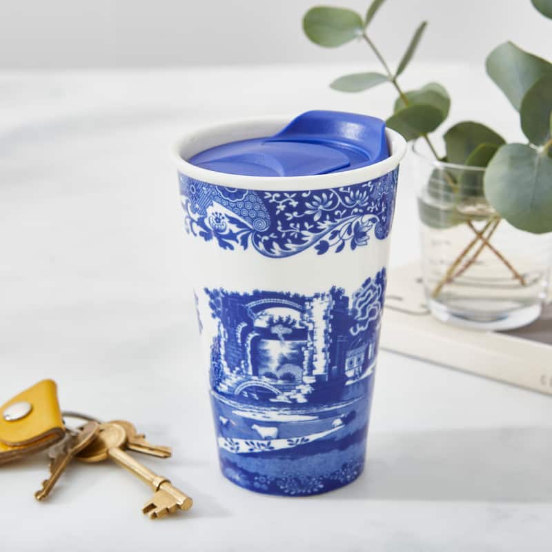Spode Blue Italian Travel Mug - 8 oz