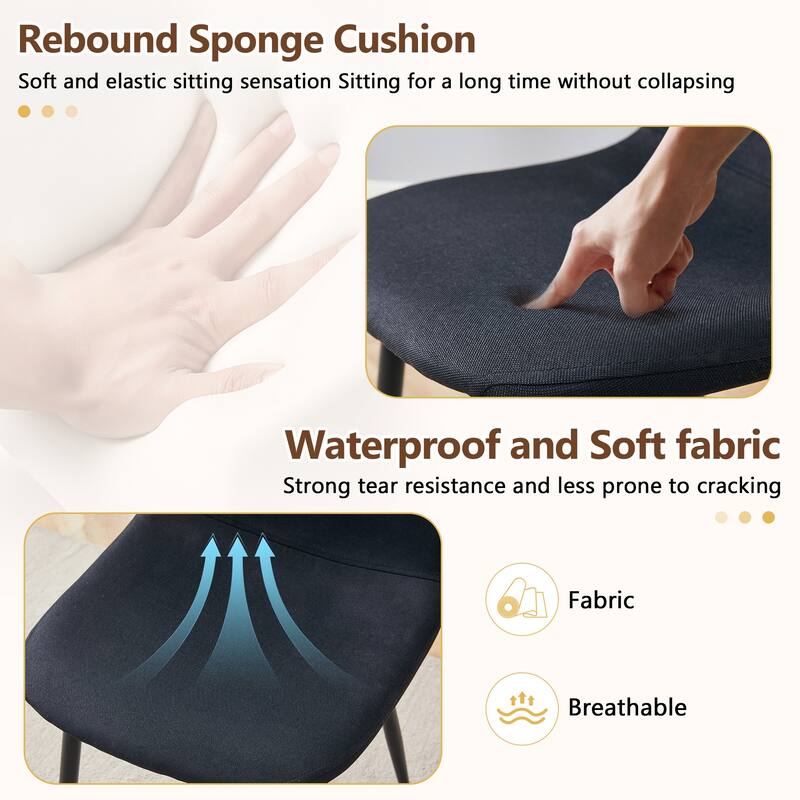 9-Piece Spliced Dining Table Set with Storage, 71x35.4 Inch Table & 8 High-Resilience Fabric Chairs