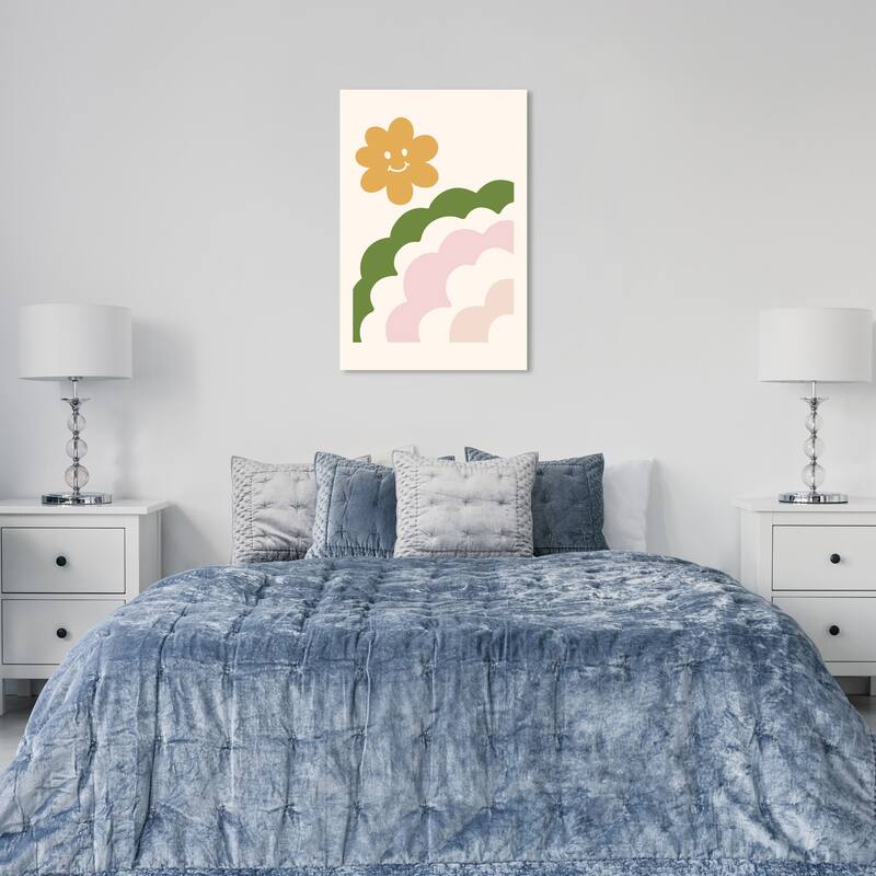 Wynwood Studio Canvas Floral and Botanical Sun in Fertile Garden Gold and Modern & Contemporary Wall Art Canvas Print