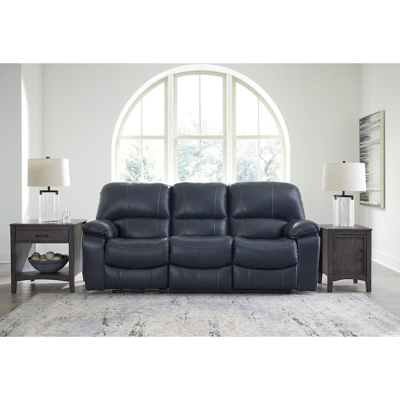 Signature Design by Ashley Leesworth Blue Power Reclining Sofa - 88"W x 41"D x 41"H