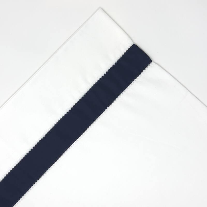 Pointehaven 525 Thread count Long staple cotton extra deep pocket Bordered Hem 4 pc sheet set