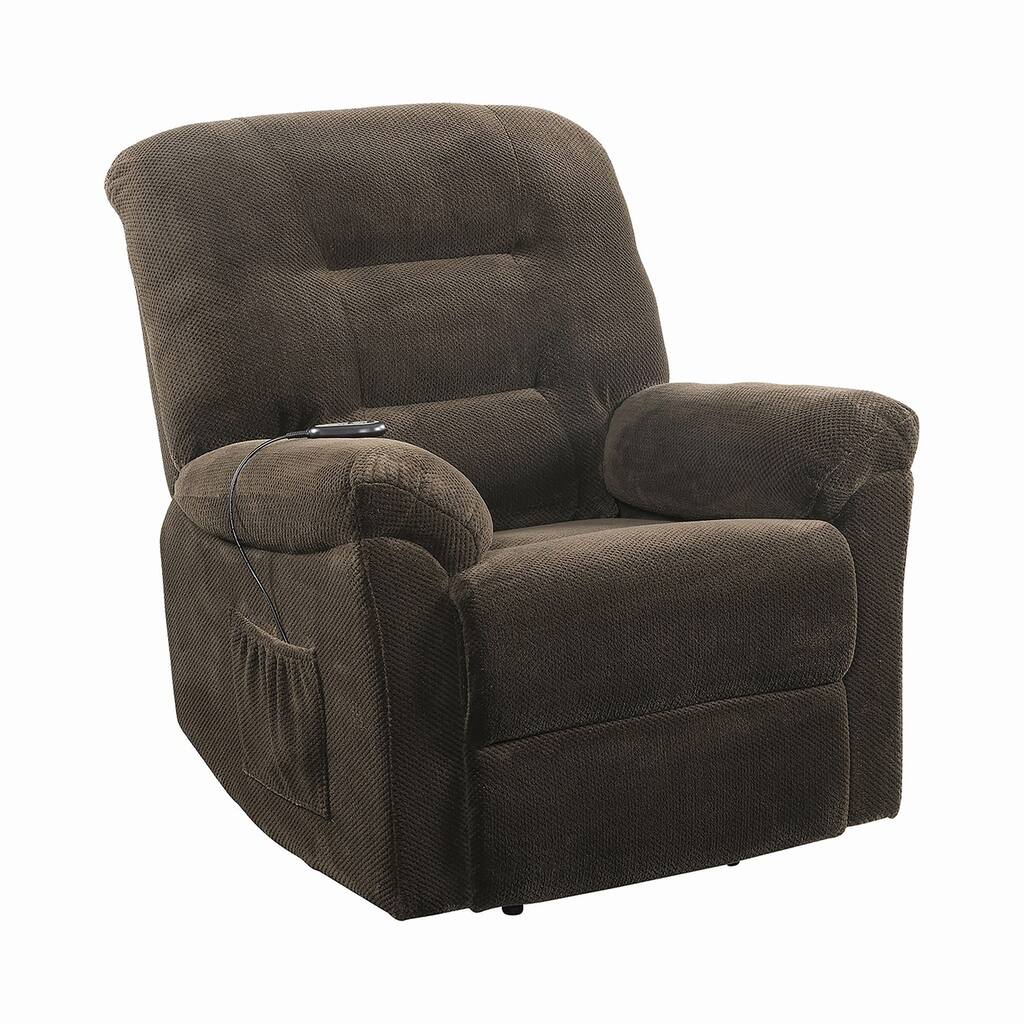 Chenille Upholstered Power Lift Recliner