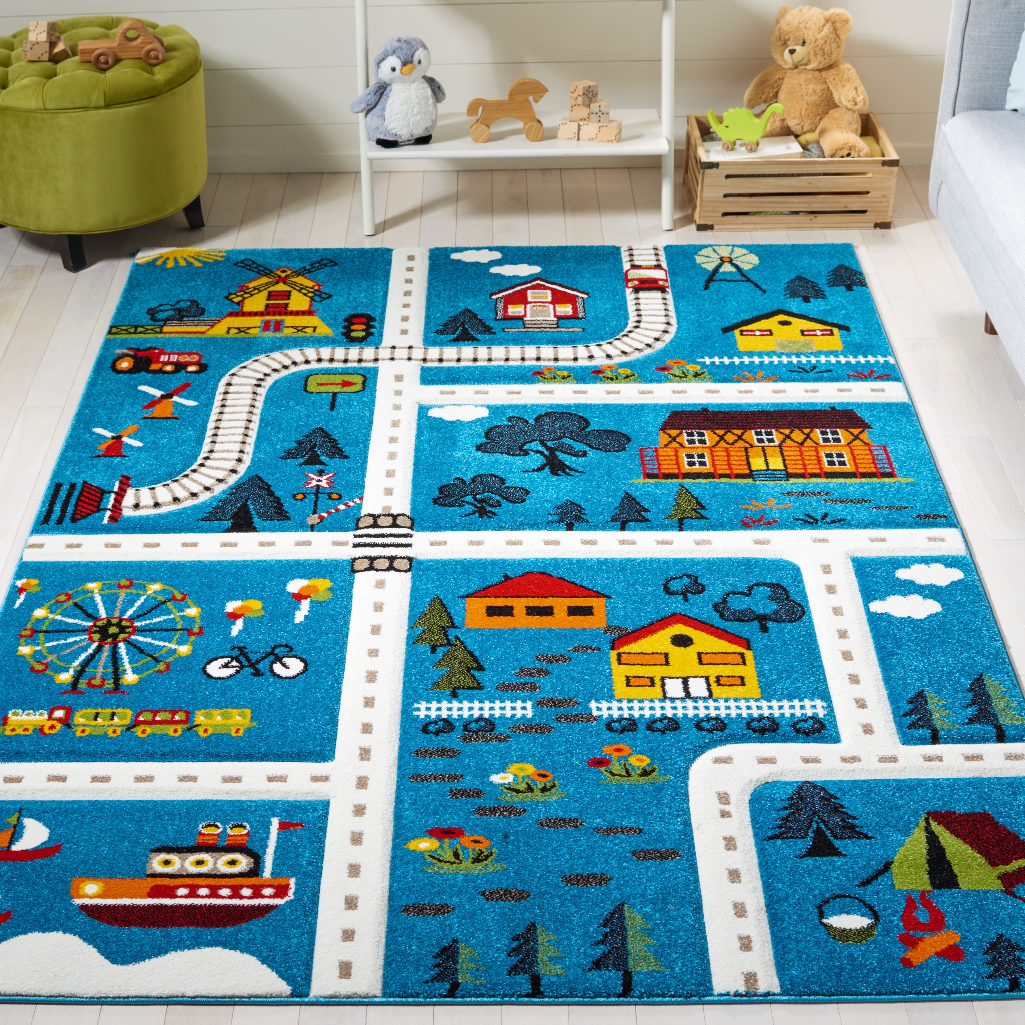 SAFAVIEH Carousel Kids Helmgard Transitional Rug
