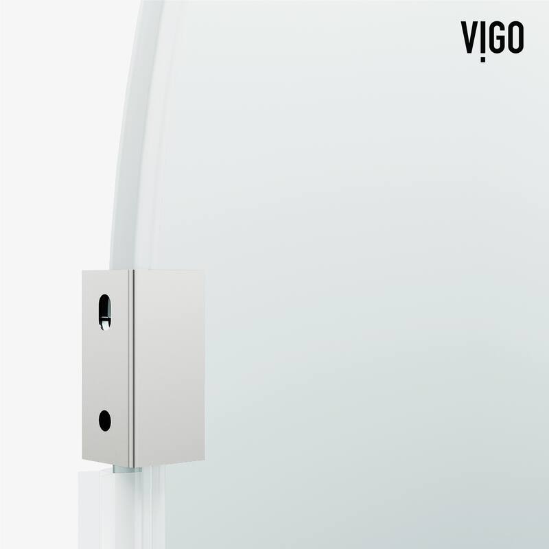 VIGO Arden 34" W x 78" H Frameless Fixed Shower Screen