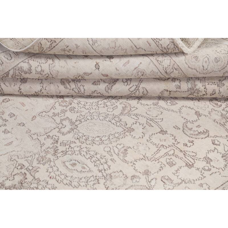 CLEARANCE Distressed Muted Tabriz Persian Wool Area Rug Handmade - 6'9" x 9'10"