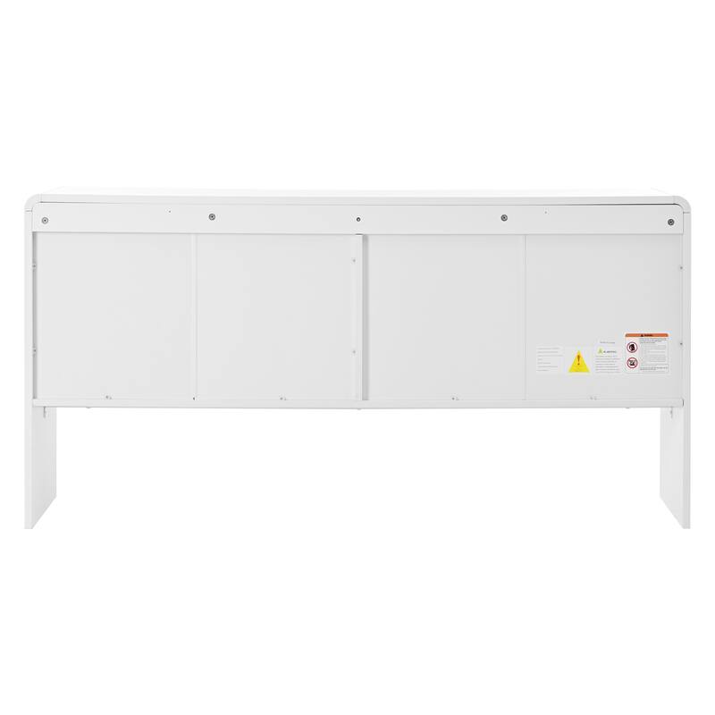 60"L Large Storage Space Sideboard with 4 Doors and Rebound Device