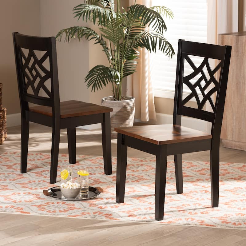 Nicolette Modern and Contemporary Transitional 2-PC Dining Chair Set