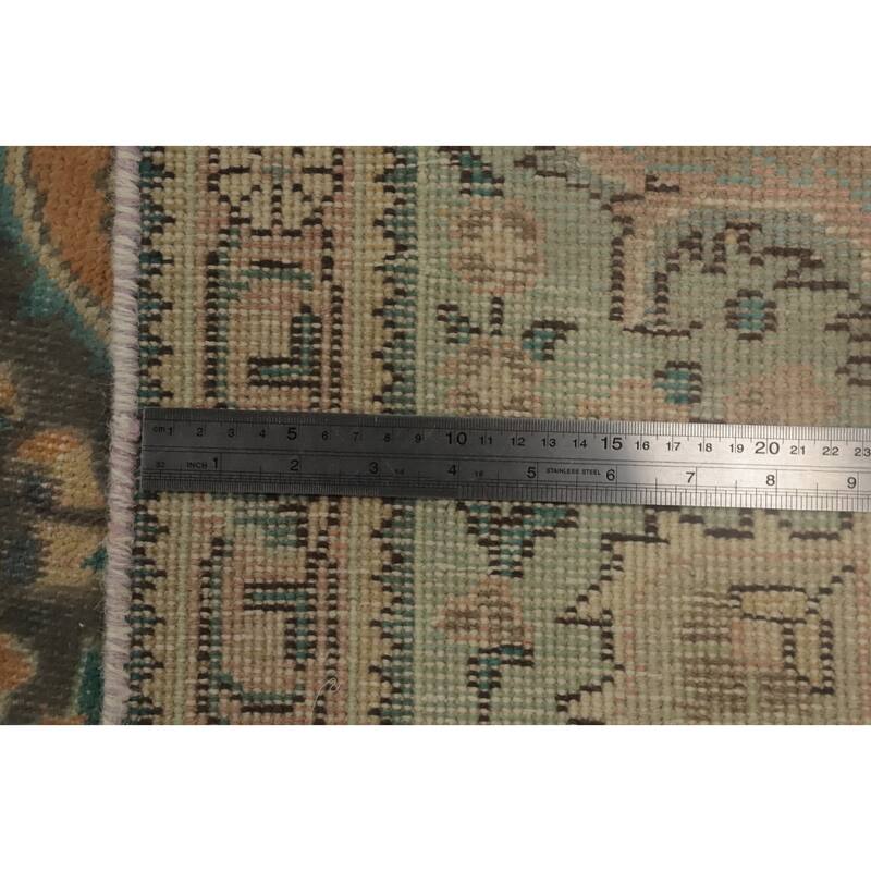 Hand Knotted Oriental 100% Wool Carpet Traditional Floral Greys & Charcoal Tabriz Area Rug - 4' 7'' X 3' 1''
