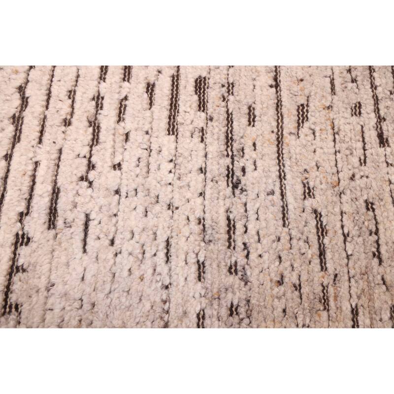 ECARPETGALLERY Hand-knotted Tangier Light Grey Wool Rug - 5'0 x 7'10