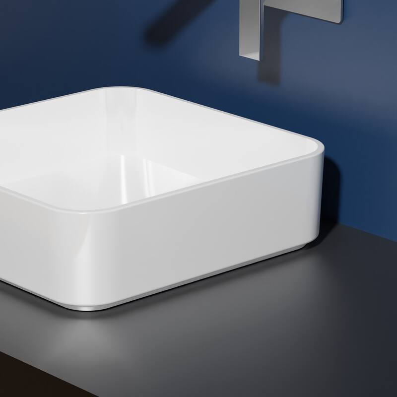 WS Bath Collections Mood BL 40.40 Mood 15-11/16" Square Ceramic Vessel