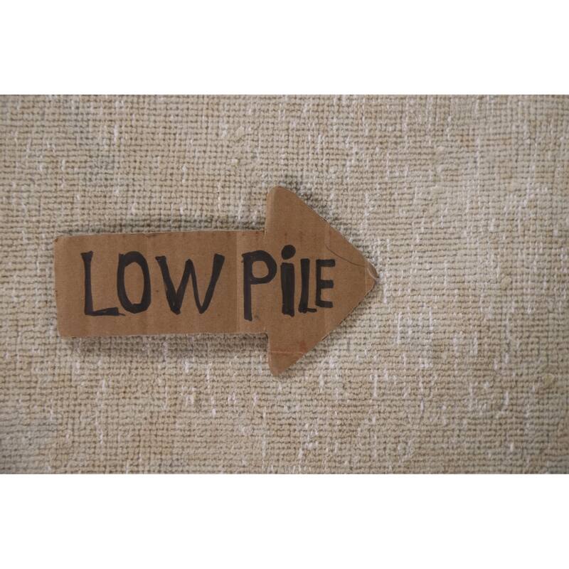 Hand Knotted Oriental 100% Wool Carpet Traditional Distressed Beige & Ivories Kashan Area Rug - 13' 0'' X 9' 4''