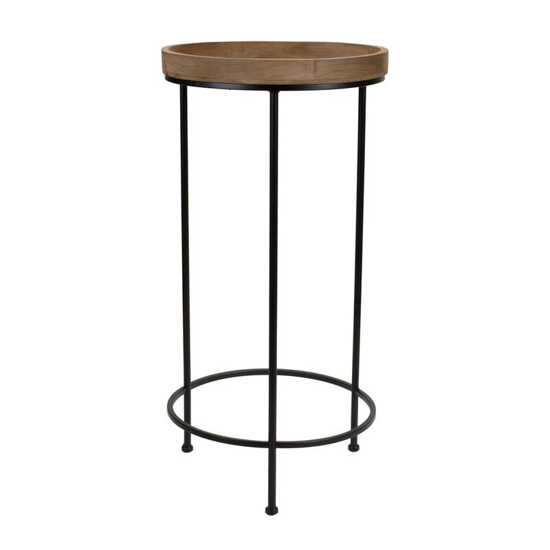 Wooden Top Plant Stand Accent Tables - 28.75" - Set of 3