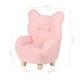 preview thumbnail 2 of 4, Kids Bear-Shaped Sherpa Chair, Cozy Toddler Foam Sofa for Boys and Girls