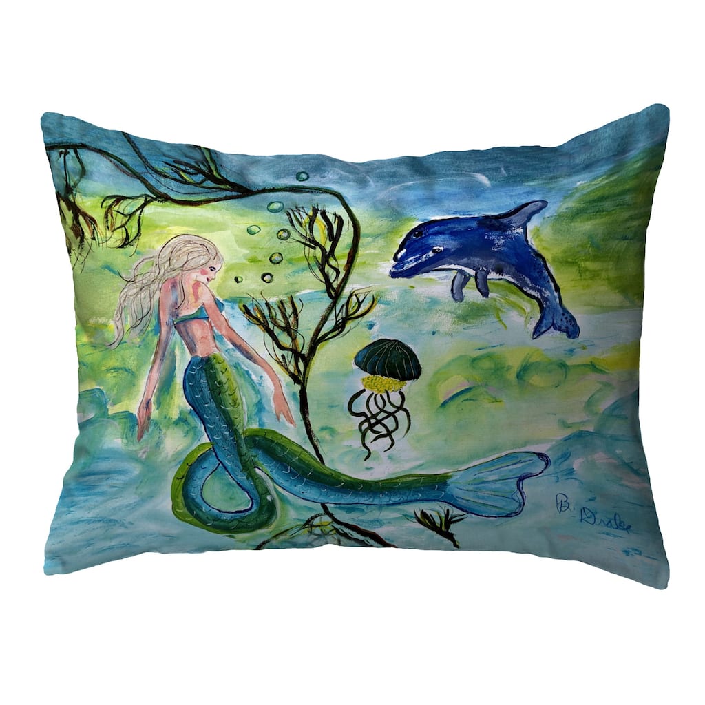 Mermaid and Jellyfish Noncorded Pillow