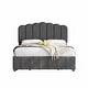 preview thumbnail 12 of 18, Upholstered Bed with 4 Storage Drawers,Wood Slat Support