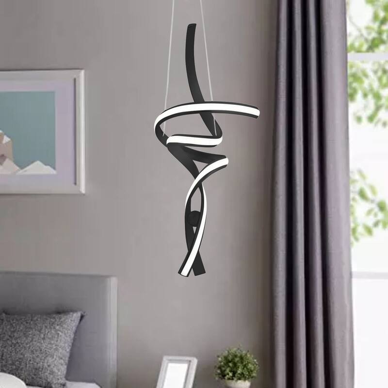 Hamburg Dimmable Integrated LED Pendant - N/A - Black