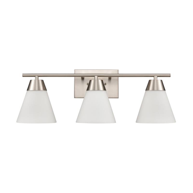 Vivica 24-inch Wide 3-Light Vanity Light in Brushed Nickel - 24